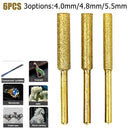 6Pcs Chainsaw Sharpener Grinding Stone File 4/4.8/5.5Mm Chains Saw Sharpening Chainsaw Stone File Chainsaw Ener Burr Power Tools 5.5Mm Smile Home