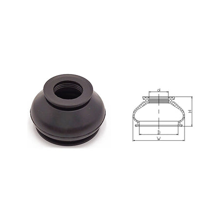 Universal Rubber Dust Cover Ball Joint Boots Track Rod End Set Of 2 For Car Suspension