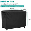 Waterproof Outdoor Prep Movable Dining Cart Pizza Oven Patio Grill Table Cover 104*61*81Cm Smile Home 140*61*81Cm