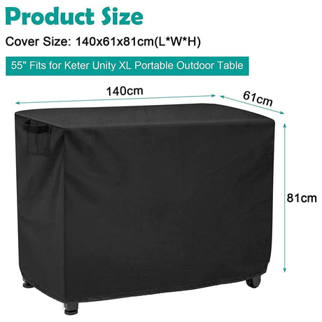 Waterproof Outdoor Prep Movable Dining Cart Pizza Oven Patio Grill Table Cover 104*61*81Cm Smile Home 140*61*81Cm