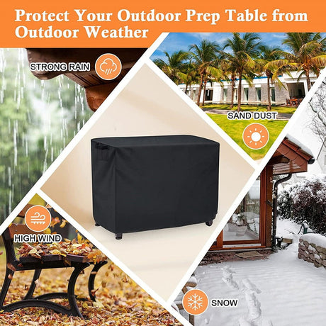 Waterproof Outdoor Prep Movable Dining Cart Pizza Oven Patio Grill Table Cover 104*61*81Cm Smile Home 140*61*81Cm