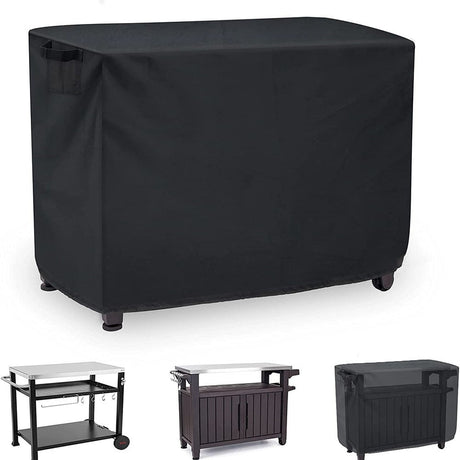 Waterproof Outdoor Prep Movable Dining Cart Pizza Oven Patio Grill Table Cover 104*61*81Cm Smile Home 140*61*81Cm
