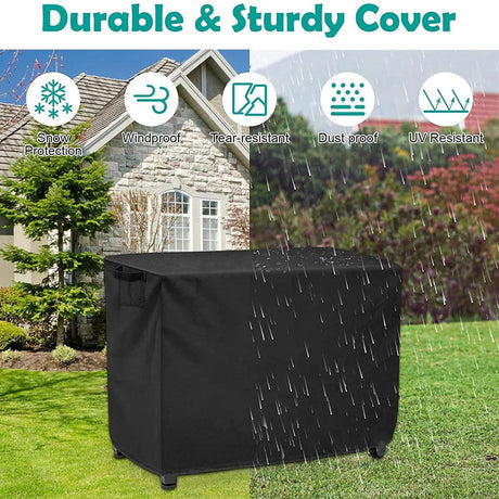 Waterproof Outdoor Prep Movable Dining Cart Pizza Oven Patio Grill Table Cover 104*61*81Cm Smile Home 140*61*81Cm