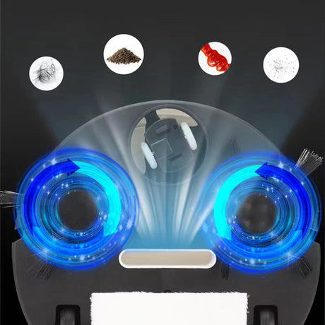 Smart Robot Vacuum Cleaner With Self-Charging App Control Multiple Cleaning Modes For Home Floors White Or Black Black black