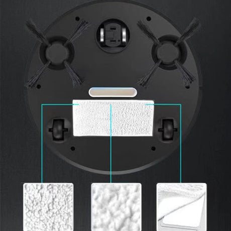 Smart Robot Vacuum Cleaner With Self-Charging App Control Multiple Cleaning Modes For Home Floors White Or Black Black black