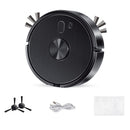 Smart Robot Vacuum Cleaner With Self-Charging App Control Multiple Cleaning Modes For Home Floors White Or Black Black black