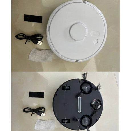 Smart Robot Vacuum Cleaner With Self-Charging App Control Multiple Cleaning Modes For Home Floors White Or Black Black black