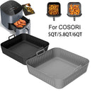 Easily Washable Silicone Liner Designed Specifically for Cosori Air Fryers gray