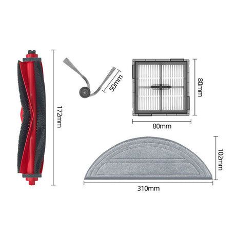 Main Side Brush Filter Mop Cloth Kit For Roborock Q10 S5/Q10 S5+/Q10 VF/Q10 VF+/Q10V/Q10V+ Vacuum Cleaner Tools Spare Parts A