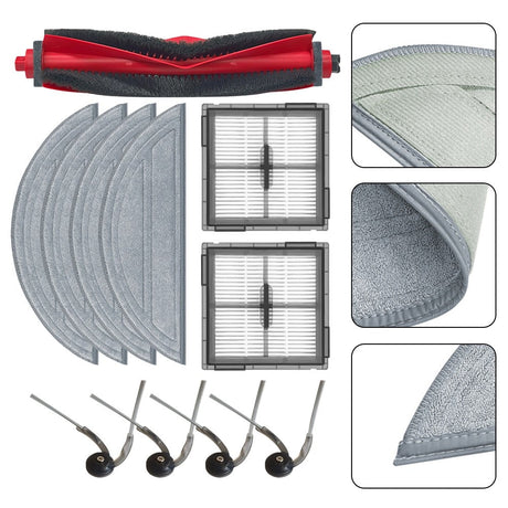 Main Side Brush Filter Mop Cloth Kit For Roborock Q10 S5/Q10 S5+/Q10 VF/Q10 VF+/Q10V/Q10V+ Vacuum Cleaner Tools Spare Parts B