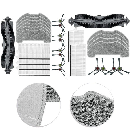 Essential Main Brush Filters Mop Cloth Kit for AIRROBO P30 Vacuum Cleaner B