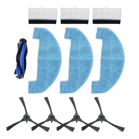 Complete Set of Replacement Accessories for Loorow AT800 3In1 Robot Vacuum Includes Brushes and Mop Pads for Effective Cleaning