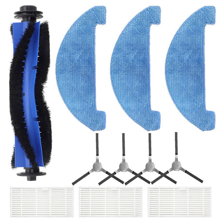 Complete Set of Replacement Accessories for Loorow AT800 3In1 Robot Vacuum Includes Brushes and Mop Pads for Effective Cleaning