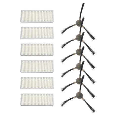 Upgrade Your Cleaning Experience with Replacement Filters and Side Brushes for EICOBOT R20 Robot Vacuum Cleaner