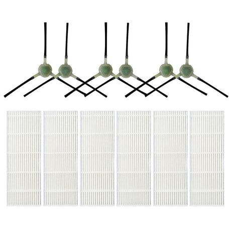Upgrade Your Cleaning Experience with Replacement Filters and Side Brushes for EICOBOT R20 Robot Vacuum Cleaner