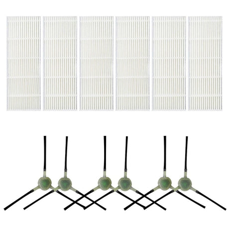 Upgrade Your Cleaning Experience with Replacement Filters and Side Brushes for EICOBOT R20 Robot Vacuum Cleaner