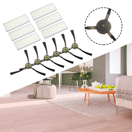 Upgrade Your Cleaning Experience with Replacement Filters and Side Brushes for EICOBOT R20 Robot Vacuum Cleaner