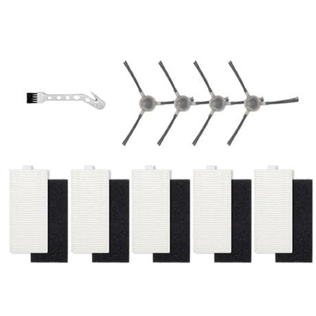 5pcs Filters With 4pcs Side Brush For Lefant M1/M2 Pro Robot Vacuum Cleaner Cleaning Brush Replacement Cleaning Tools Parts