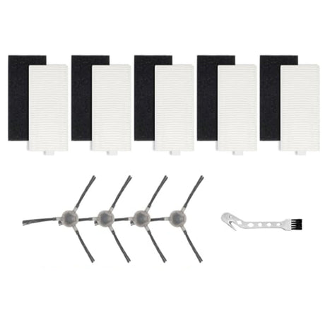 5pcs Filters With 4pcs Side Brush For Lefant M1/M2 Pro Robot Vacuum Cleaner Cleaning Brush Replacement Cleaning Tools Parts