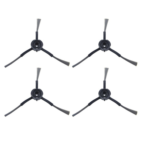 Pack of 4 High Efficiency Side Brushes Easy Installation Sweeper Parts Corner Cleaning Brushes for Robotic Vacuum