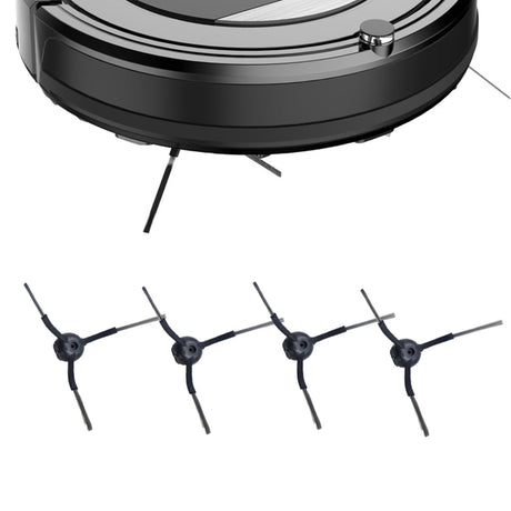 Pack of 4 High Efficiency Side Brushes Easy Installation Sweeper Parts Corner Cleaning Brushes for Robotic Vacuum