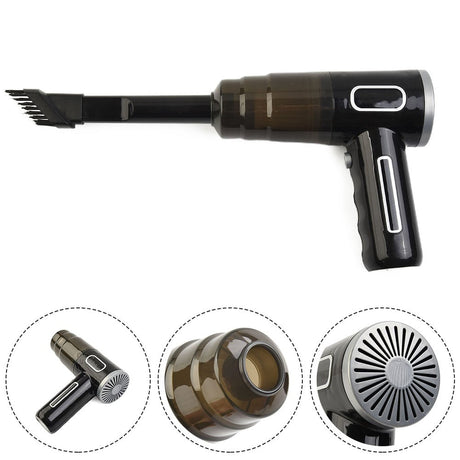 29000PA Vacuum Cleaner Mini Powerful Cordless Wet &Dry Cars Handheld Home Appliance Parts Household Supplies Black
