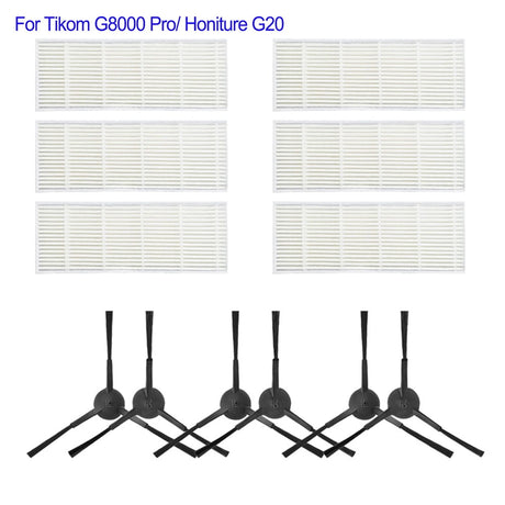Main Roller Brush For Tikom G8000 Pro/Honiture G20 Vacuum Cleaner Accessories Roller Side Brush Filter Mop Cloths Sweeper Part C