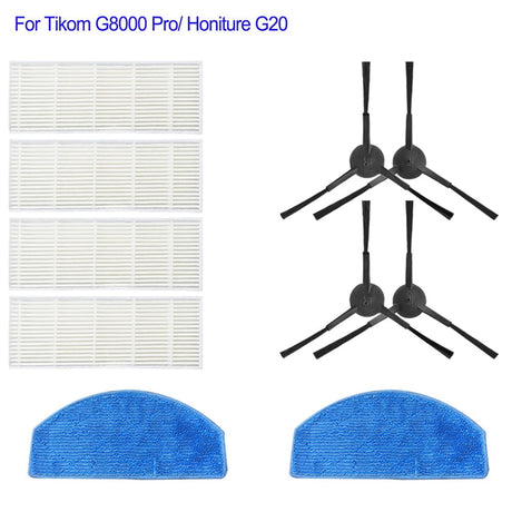Main Roller Brush For Tikom G8000 Pro/Honiture G20 Vacuum Cleaner Accessories Roller Side Brush Filter Mop Cloths Sweeper Part D