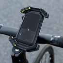 Adjustable Motorcycle Phone Holder With Silicone Protection For Secure Locking Black