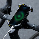 Adjustable Motorcycle Phone Holder With Silicone Protection For Secure Locking Black