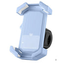 Adjustable Motorcycle Phone Holder With Silicone Protection For Secure Locking Light blue