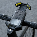 Adjustable Motorcycle Phone Holder With Silicone Protection For Secure Locking Yellow