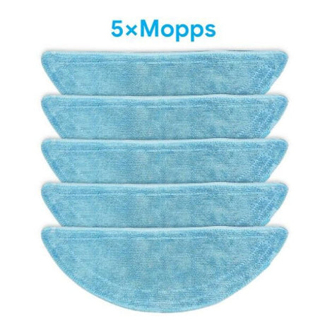 5Pcs Mop Cloth Mopping Cloths For Tesvor M1 S6 S4 Vacuum Cleaner Washable Replacement Mops Pad Sweeping Parts Sweeper Cleaning As Shown