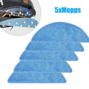 5Pcs Mop Cloth Mopping Cloths For Tesvor M1 S6 S4 Vacuum Cleaner Washable Replacement Mops Pad Sweeping Parts Sweeper Cleaning As Shown