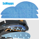 5Pcs Mop Cloth Mopping Cloths For Tesvor M1 S6 S4 Vacuum Cleaner Washable Replacement Mops Pad Sweeping Parts Sweeper Cleaning As Shown