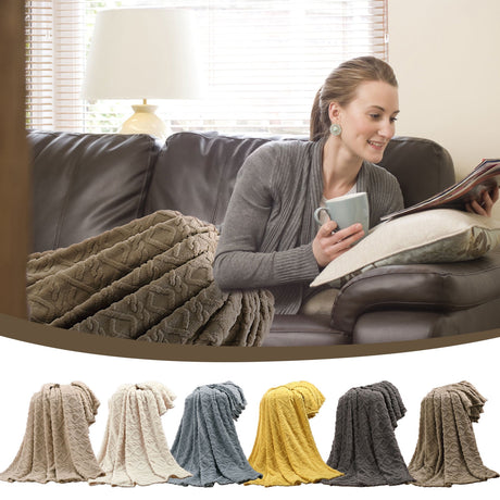 Warm Blankets for Winter, Winter Blankets Queen Size,King Blankets for The Bed, Winter Blankets Queen Size,Super Soft Throw Blankets, Silky Flannel Fleece Bed Blanket Coffee