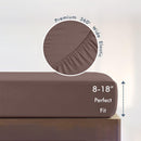 King Size Fitted Sheet, 100% Egyptian Cotton, Deep Pocket Premium Cotton Mattress Sheet,Double Bed Fitted Sheet Piece Non-Slip Fixed Bed Cover All-Inclusive Mattress Protection Bed Cover Beige