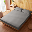 King Size Fitted Sheet, 100% Egyptian Cotton, Deep Pocket Premium Cotton Mattress Sheet,Double Bed Fitted Sheet Piece Non-Slip Fixed Bed Cover All-Inclusive Mattress Protection Bed Cover Gray