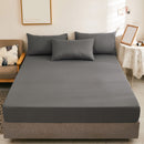 King Size Fitted Sheet, 100% Egyptian Cotton, Deep Pocket Premium Cotton Mattress Sheet,Double Bed Fitted Sheet Piece Non-Slip Fixed Bed Cover All-Inclusive Mattress Protection Bed Cover Gray