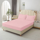 King Size Fitted Sheet, 100% Egyptian Cotton, Deep Pocket Premium Cotton Mattress Sheet,Double Bed Fitted Sheet Piece Non-Slip Fixed Bed Cover All-Inclusive Mattress Protection Bed Cover Pink