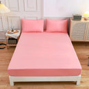 King Size Fitted Sheet, 100% Egyptian Cotton, Deep Pocket Premium Cotton Mattress Sheet,Double Bed Fitted Sheet Piece Non-Slip Fixed Bed Cover All-Inclusive Mattress Protection Bed Cover Pink