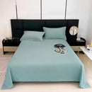 Waterproof Bed Flat Sheet ,Best Season Cotton Sheet-Long Staple Cotton Sheets Set, Soft Cotton Bed Sheets,Reusable Washable Mattress Protector Sheet, Furniture Cover for Bedding,Couch Green