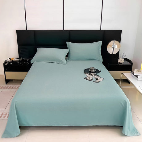 Waterproof Bed Flat Sheet ,Best Season Cotton Sheet-Long Staple Cotton Sheets Set, Soft Cotton Bed Sheets,Reusable Washable Mattress Protector Sheet, Furniture Cover for Bedding,Couch Green