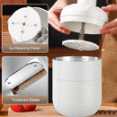 Manual Ice Crusher - Hand-Cranked Shaving Machine for Household & Commercial Use - Stainless Steel Blades, 10.04x5.04x5.04in - White, Green, Silver - for Summer Drinks & Slushies, Includes Ice Box White
