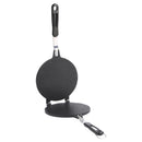 Waffle Maker,Baking pizzelle Maker,Quesadilla Maker ice Cream Cone Maker,Large Waffle Maker Cake pan,Mini Crispy Machine,Multipurpose Tortilla Press Stove Top Pan for Kitchen L Black