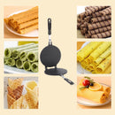 Waffle Maker,Baking pizzelle Maker,Quesadilla Maker ice Cream Cone Maker,Large Waffle Maker Cake pan,Mini Crispy Machine,Multipurpose Tortilla Press Stove Top Pan for Kitchen L Black