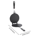 Waffle Maker,Baking pizzelle Maker,Quesadilla Maker ice Cream Cone Maker,Large Waffle Maker Cake pan,Mini Crispy Machine,Multipurpose Tortilla Press Stove Top Pan for Kitchen L Black