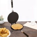 Waffle Maker,Baking pizzelle Maker,Quesadilla Maker ice Cream Cone Maker,Large Waffle Maker Cake pan,Mini Crispy Machine,Multipurpose Tortilla Press Stove Top Pan for Kitchen L Black