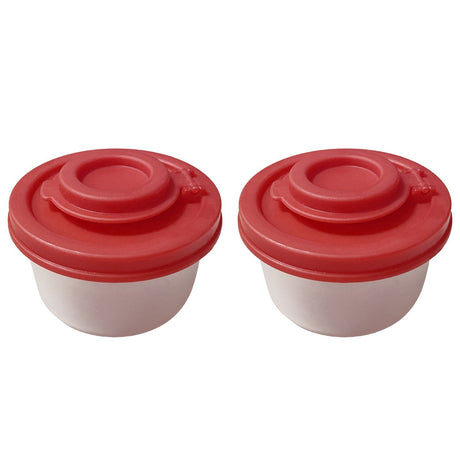 CGZQFEI Salt and Pepper Shakers Moisture Proof Set,Small Mini Salt Shaker to go Camping Picnic Outdoors Kitchen Lunch Boxes Travel Spice Set Clear with Red Covers Plastic Airtight Dispenser Red2