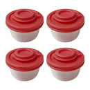 CGZQFEI Salt and Pepper Shakers Moisture Proof Set,Small Mini Salt Shaker to go Camping Picnic Outdoors Kitchen Lunch Boxes Travel Spice Set Clear with Red Covers Plastic Airtight Dispenser Red3